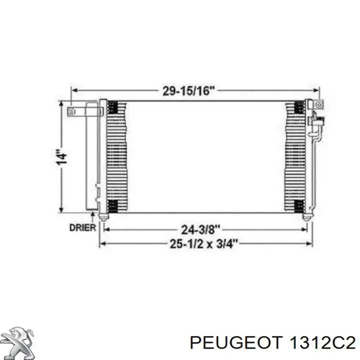 Купить 1312C2 Peugeot/Citroen Кронштейн радиатора верхний