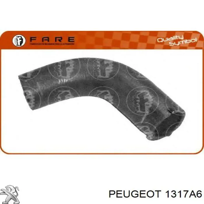 1317A6 Peugeot/Citroen шланг (патрубок системы охлаждения)