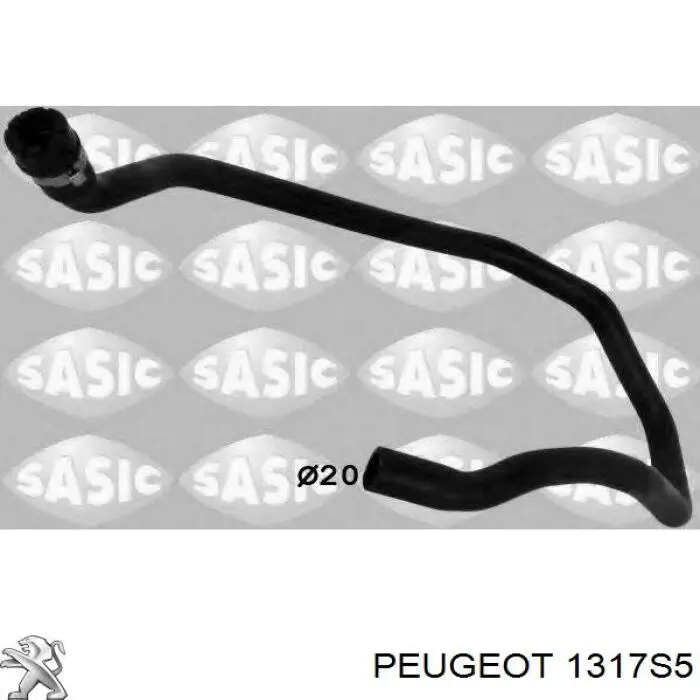 1317S5 Peugeot/Citroen шланг расширительного бачка нижний
