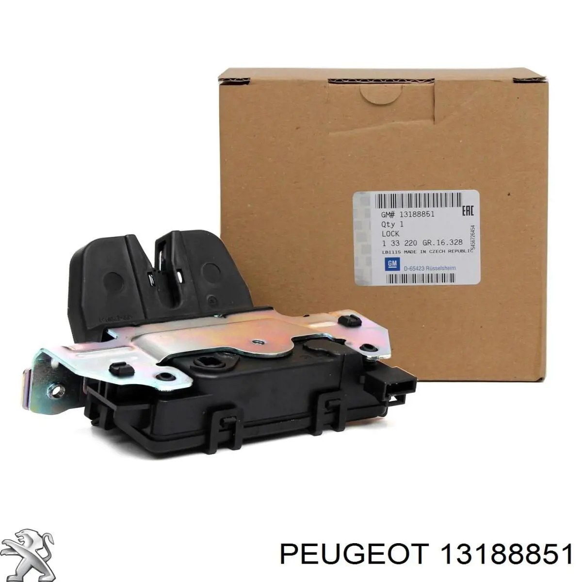 13188851 Peugeot/Citroen fecho de tampa de porta-malas (de 3ª/5ª porta traseira)