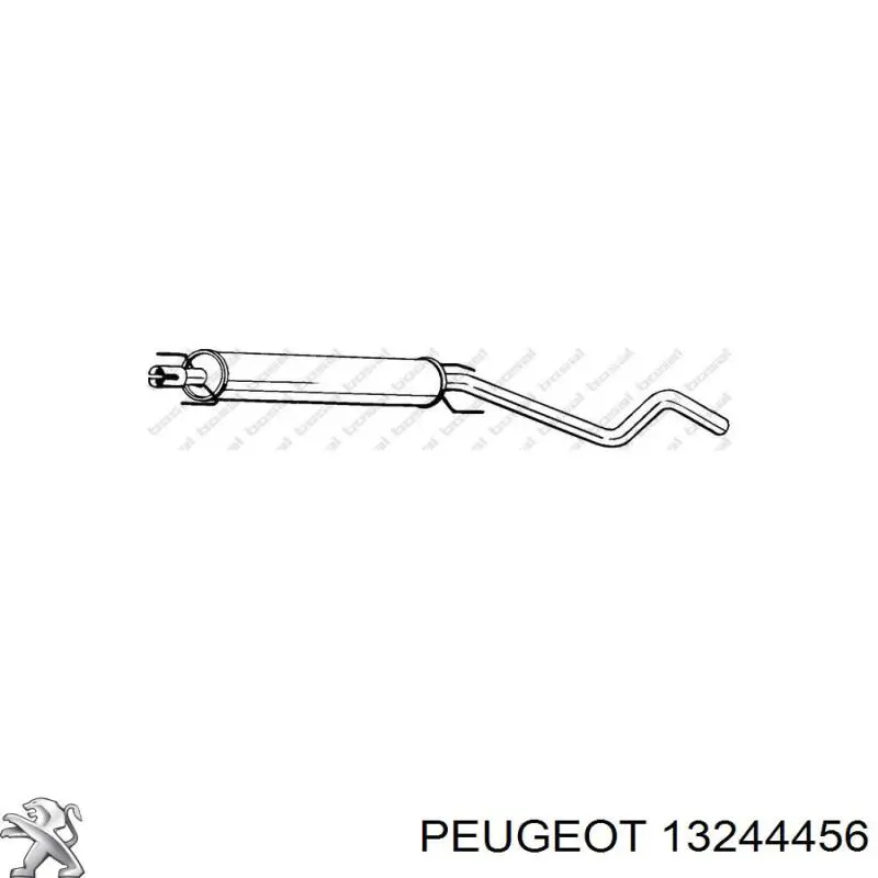 13244456 Peugeot/Citroen глушитель, центральная часть