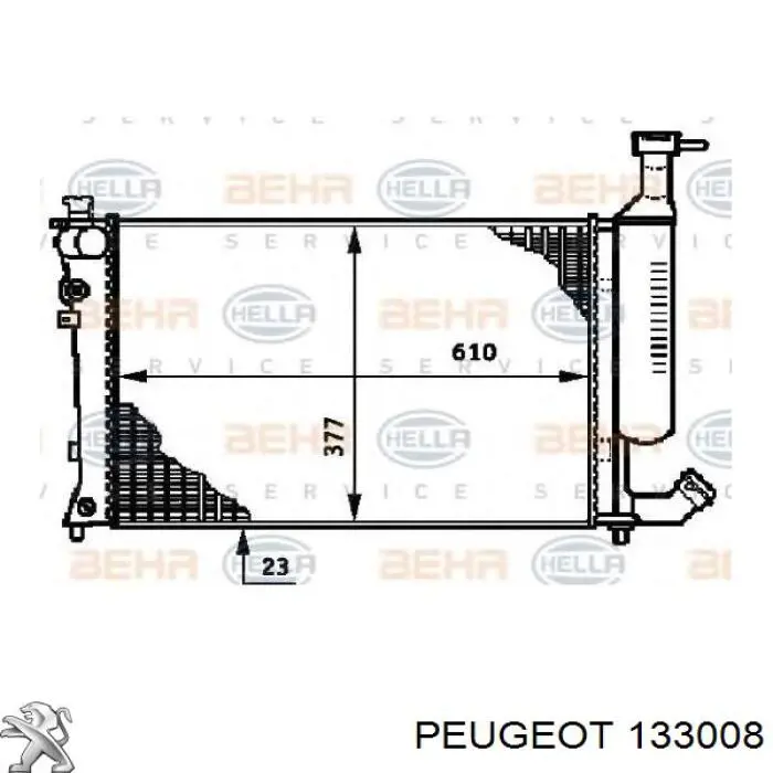 133008 Peugeot/Citroen радиатор