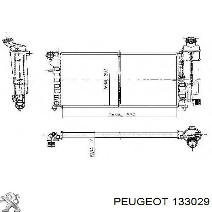 Радиатор охлаждения двигателя Peugeot/Citroen 133029 цена, от 46.87 USD