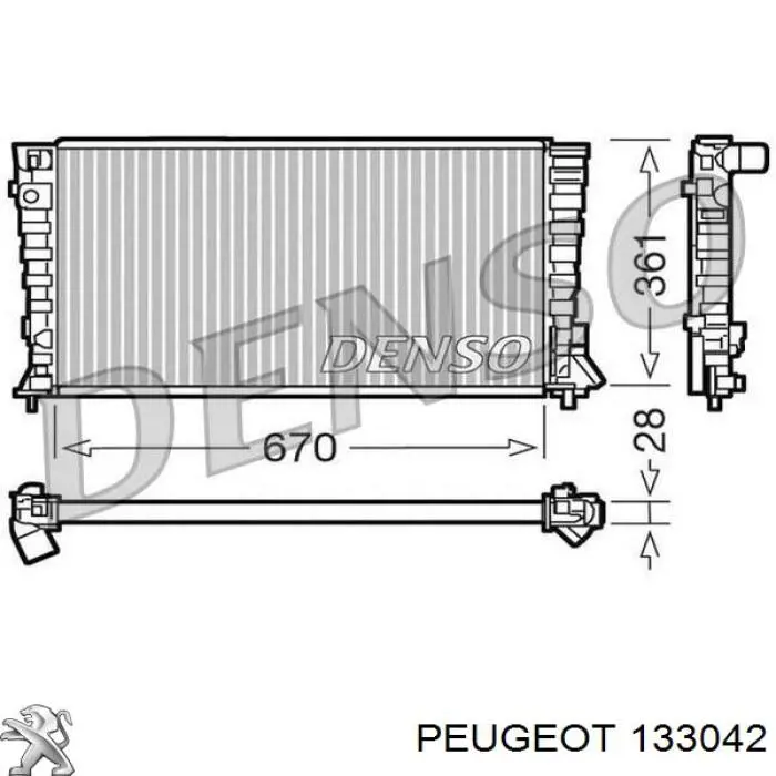 Радиатор охлаждения двигателя Peugeot/Citroen 133042 цена, от 58.28 USD