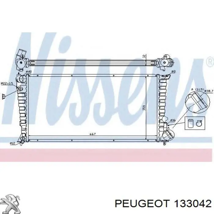 Купить 133042 Peugeot/Citroen Радиатор водяной