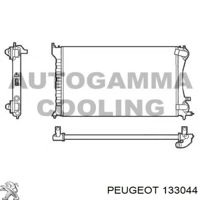 Radiador refrigeración del motor 133044 Peugeot/Citroen