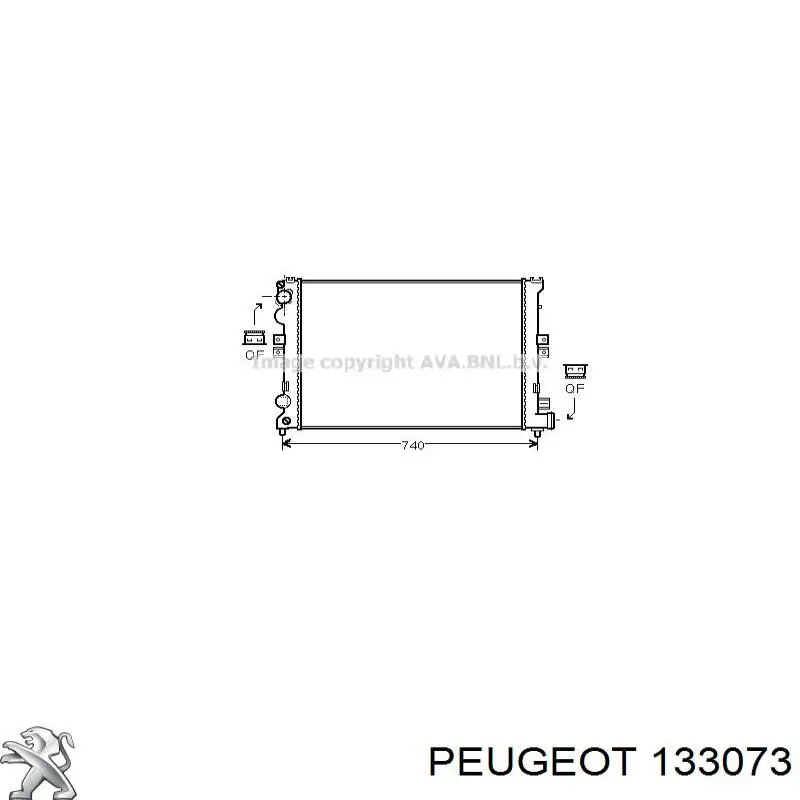 Radiador refrigeración del motor 133073 Peugeot/Citroen