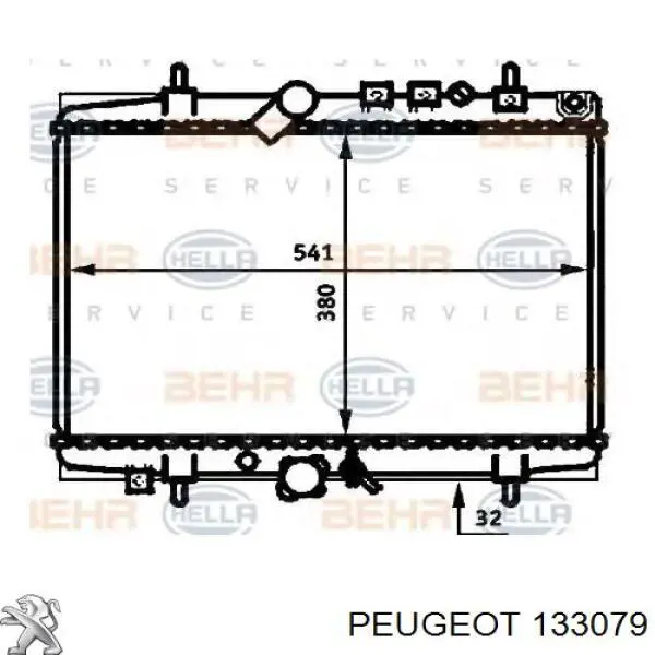 Радиатор 133079 Peugeot/Citroen