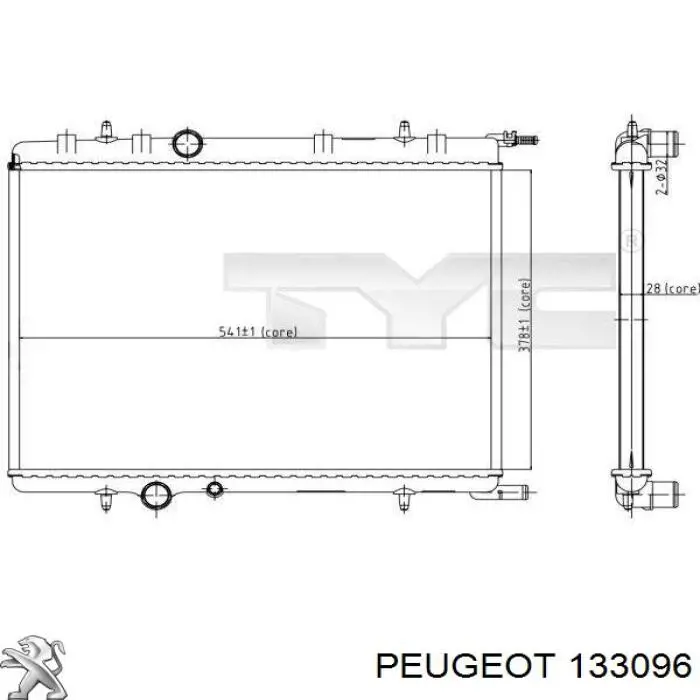 133096 Peugeot/Citroen радиатор