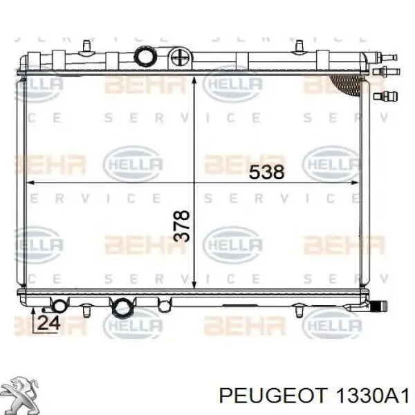 1330A1 Peugeot/Citroen радиатор