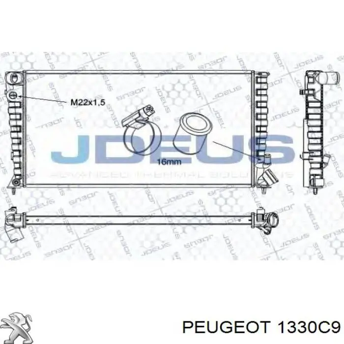 Купить 1330C9 Peugeot/Citroen Радиатор водяной