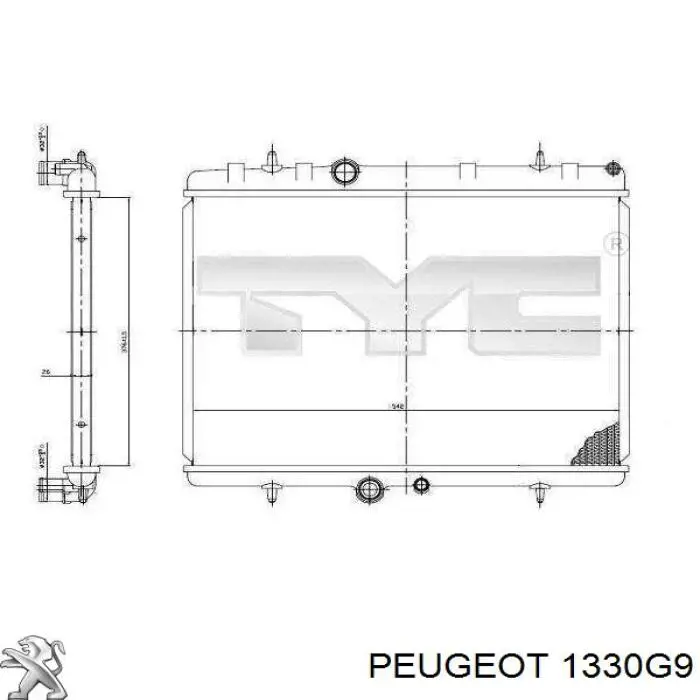 Купить 1330G9 Peugeot/Citroen Радиатор водяной