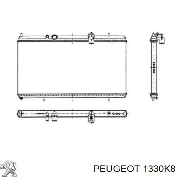 1330K8 Peugeot/Citroen радиатор