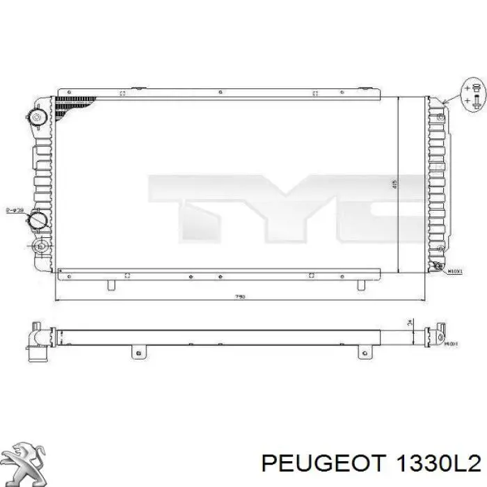 Купить 1330L2 Peugeot/Citroen Радиатор водяной