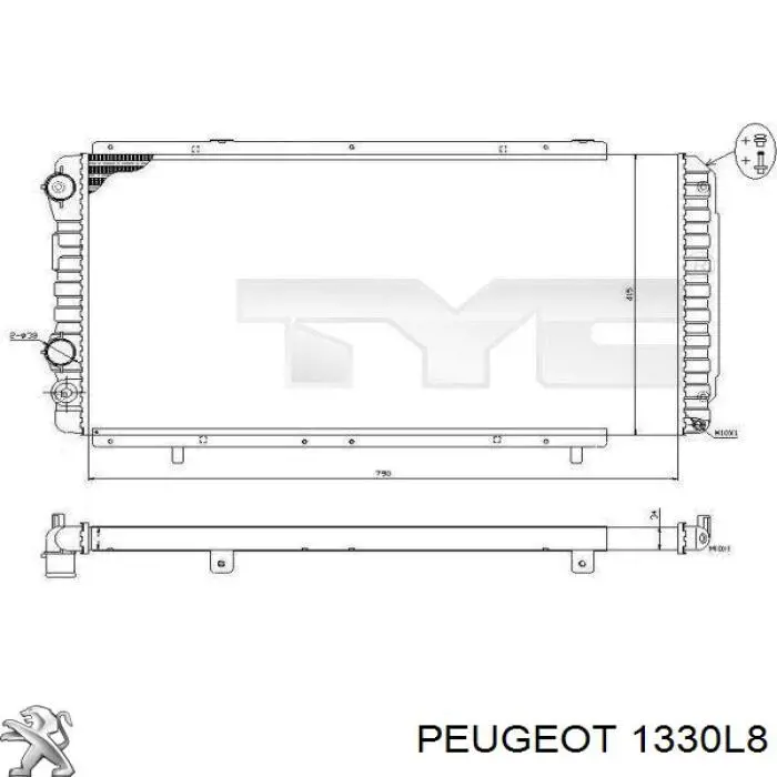 Радиатор 1330L8 Peugeot/Citroen