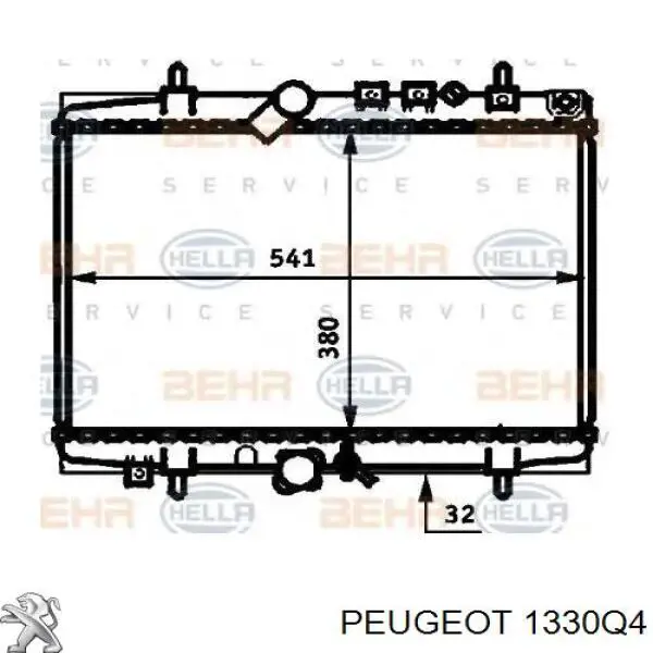 Радиатор 1330Q4 Peugeot/Citroen