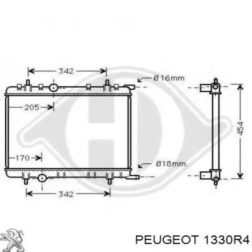 1330R4 Peugeot/Citroen радиатор