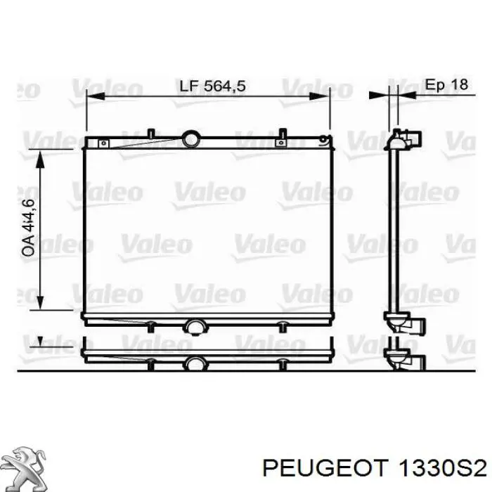 Радиатор 1330S2 Peugeot/Citroen