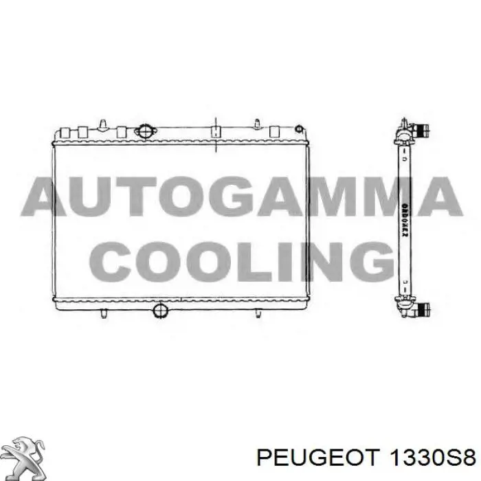 Radiador refrigeración del motor 1330S8 Peugeot/Citroen
