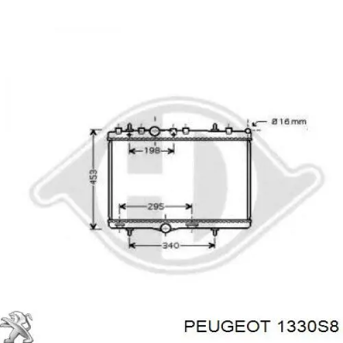 Радиатор охлаждения двигателя Peugeot/Citroen 1330S8 цена, от 44.34 USD