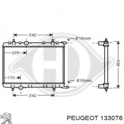 1330T6 Peugeot/Citroen радиатор