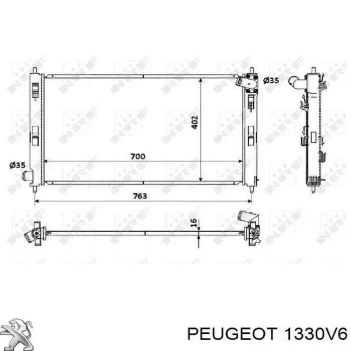 1330V6 Peugeot/Citroen радиатор
