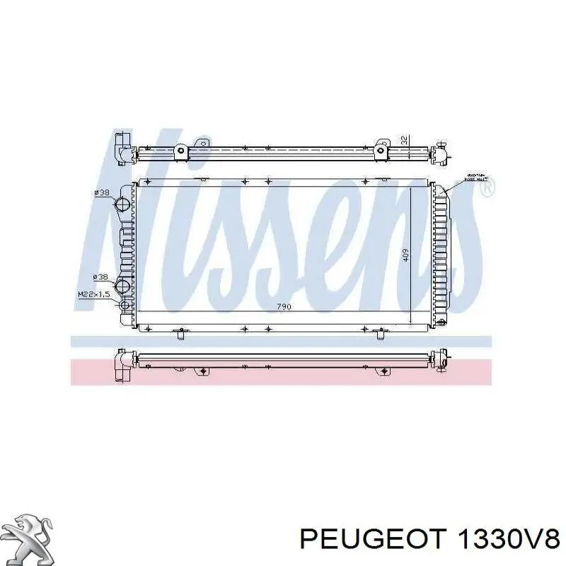 Купить 1330V8 Peugeot/Citroen Радиатор водяной