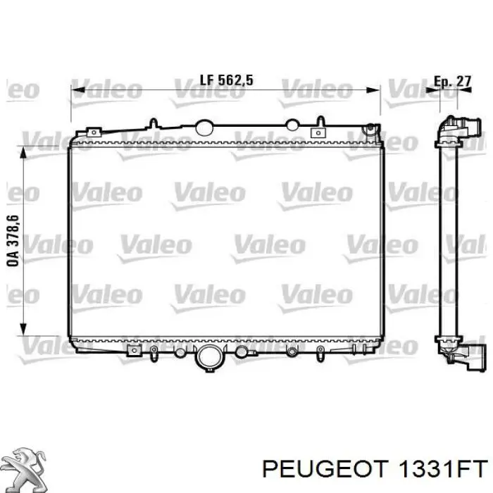 Радиатор охлаждения двигателя Peugeot/Citroen 1331FT цена, от 54.82 USD
