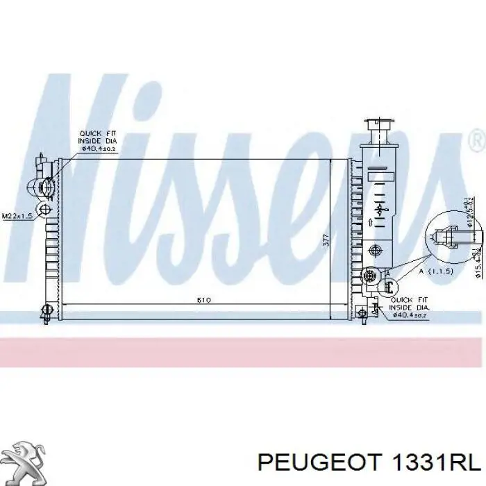 1331RL Peugeot/Citroen радиатор