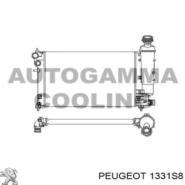 Радиатор 1331S8 Peugeot/Citroen