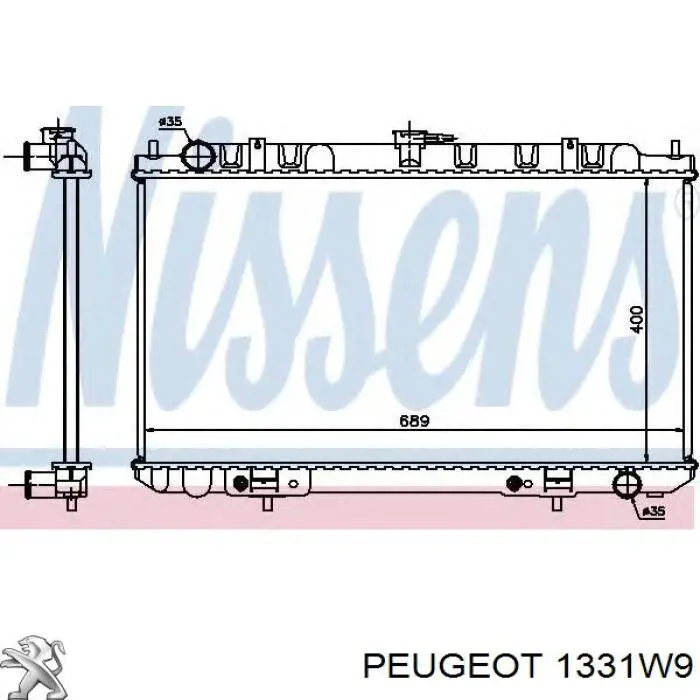 Радиатор охлаждения двигателя Peugeot/Citroen 1331W9 цена, от 86.35 USD