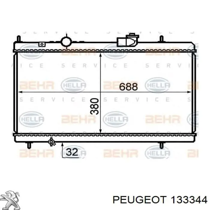 133344 Peugeot/Citroen радиатор