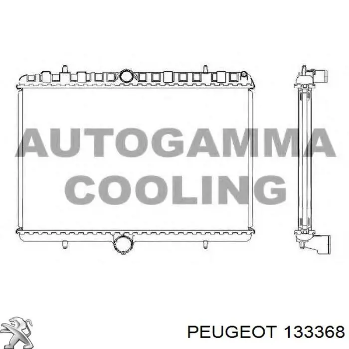 Radiador refrigeración del motor 133368 Peugeot/Citroen