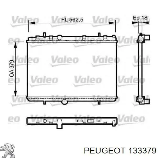 Купить 133379 Peugeot/Citroen Радиатор водяной