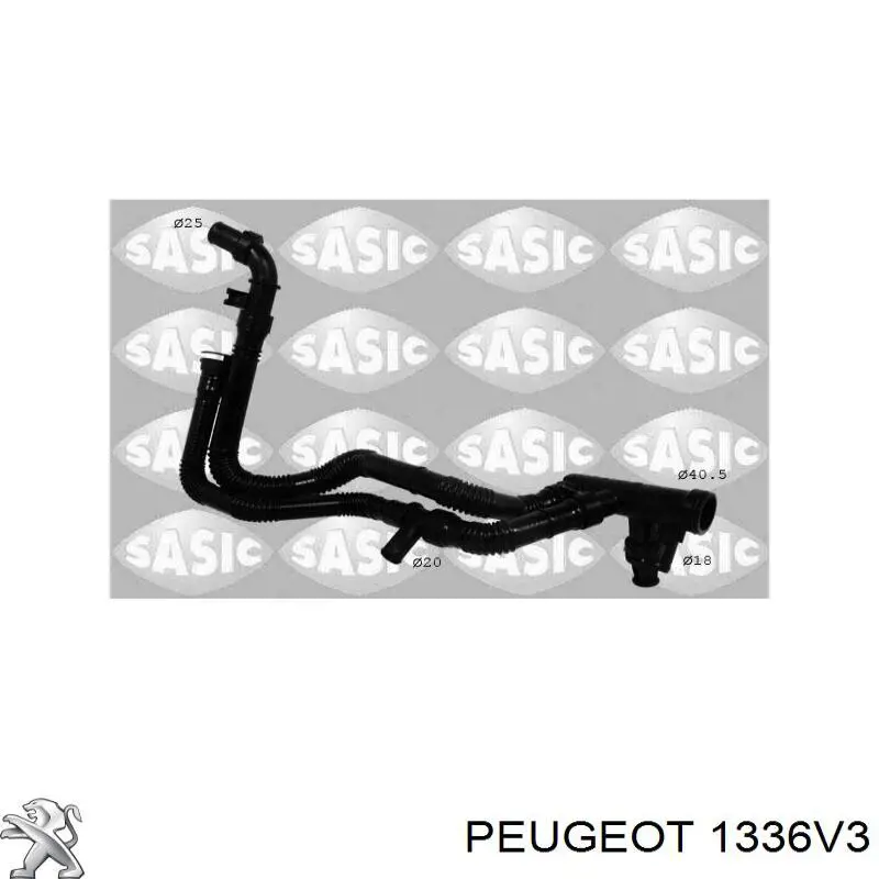 Шланг (патрубок) водяного насоса приемный 1336V3 Peugeot/Citroen