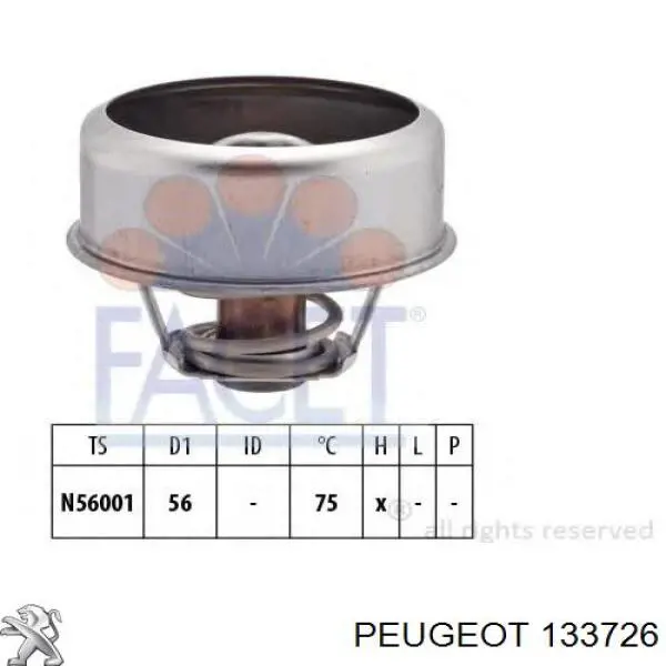 Термостат в корпусе Peugeot/Citroen 133726 цена, от 4.35 USD