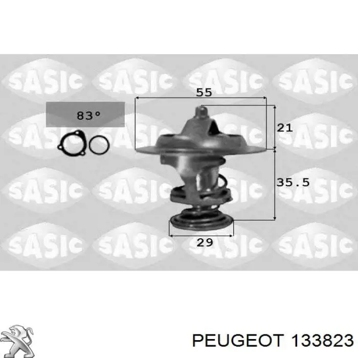 133823 Peugeot/Citroen Авто термостат