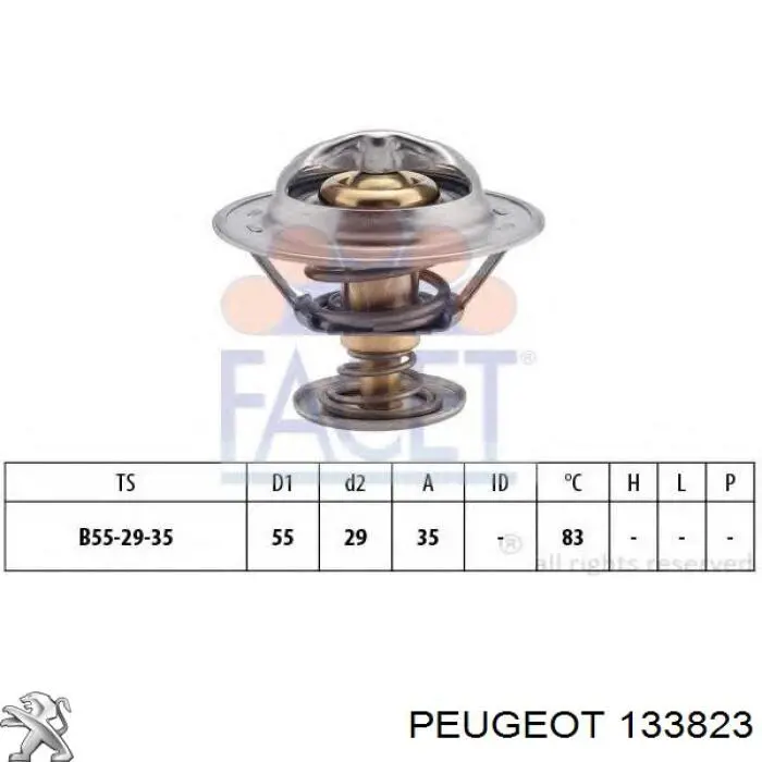 Термостат 133823 Peugeot/Citroen