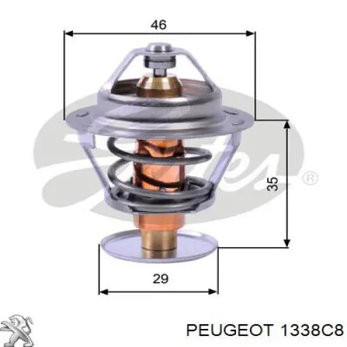 1338C8 Peugeot/Citroen термостат