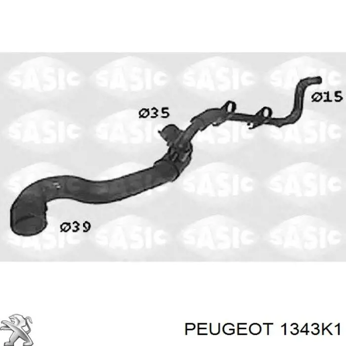 1343K1 Peugeot/Citroen шланг (патрубок радиатора охлаждения верхний)