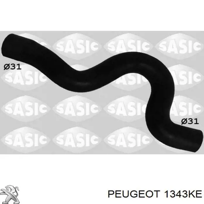 1343KE Peugeot/Citroen шланг (патрубок радиатора охлаждения верхний)