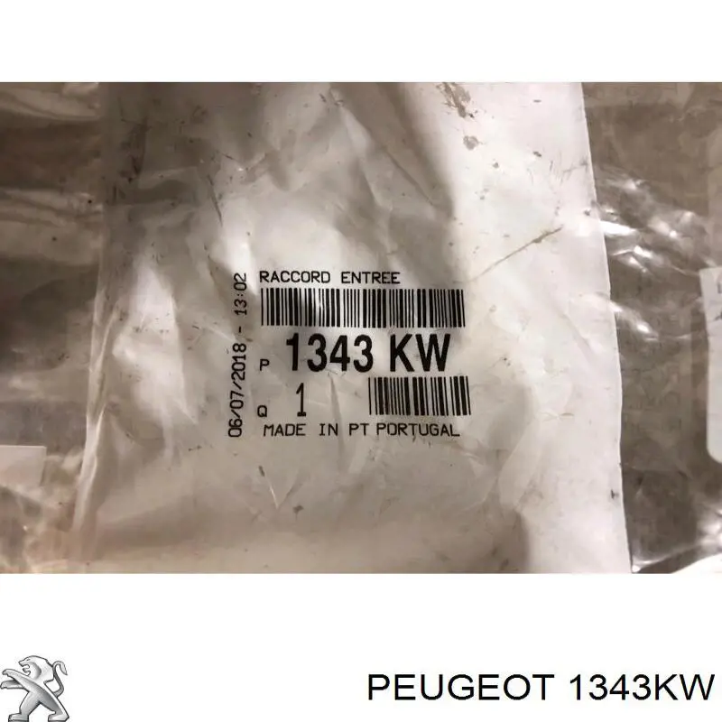 1343KW Peugeot/Citroen шланг (патрубок радиатора охлаждения верхний)
