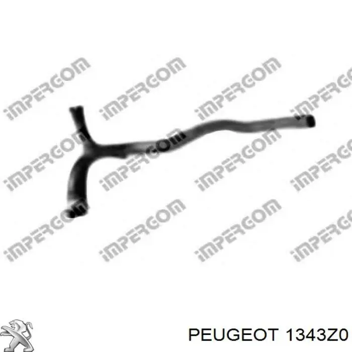 1343Z0 Peugeot/Citroen Патрубок радиатора охлаждения нижний