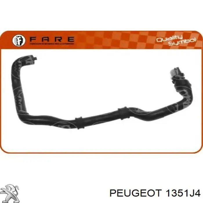 1351J4 Peugeot/Citroen шланг (патрубок системы охлаждения)