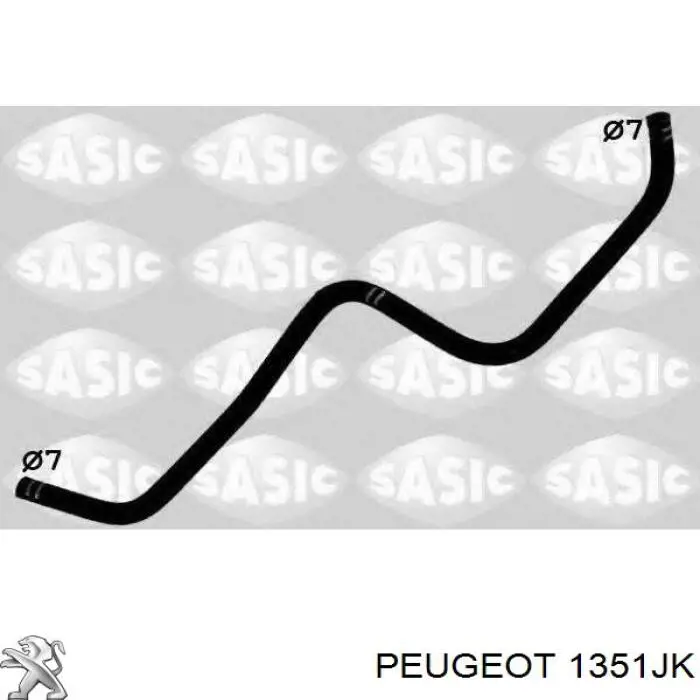 1351JK Peugeot/Citroen шланг (патрубок системы охлаждения)