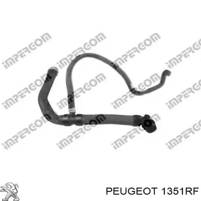 1351RF Peugeot/Citroen mangueira (cano derivado inferior do radiador de esfriamento)