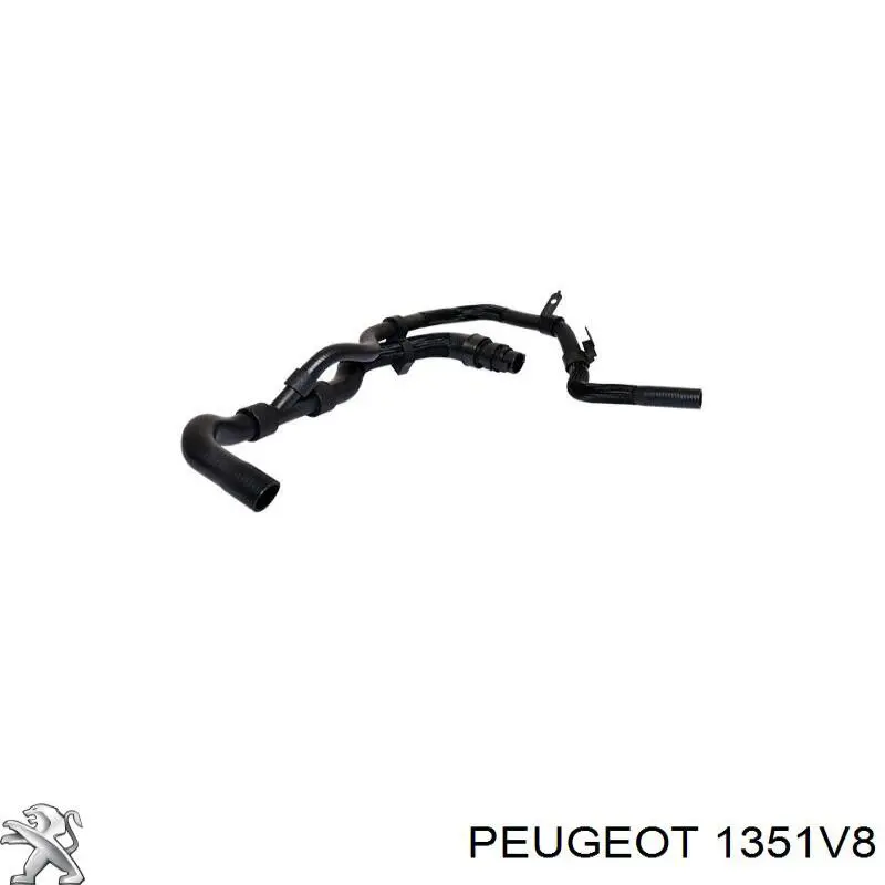 1351V8 Peugeot/Citroen шланг (патрубок радиатора охлаждения верхний)