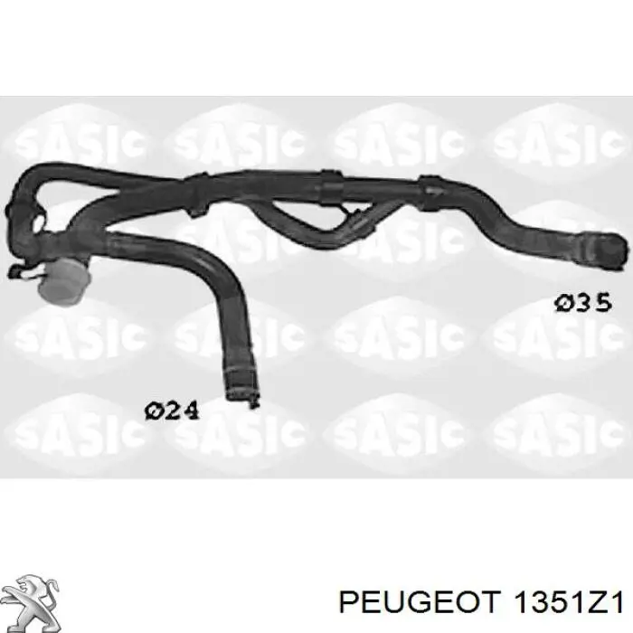 Шланг радиатора, нижний Peugeot/Citroen 1351Z1 цена, от 47.98 USD