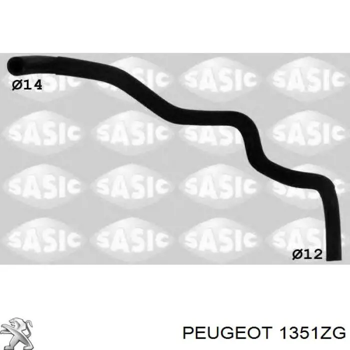 1351ZG Peugeot/Citroen шланг расширительного бачка верхний