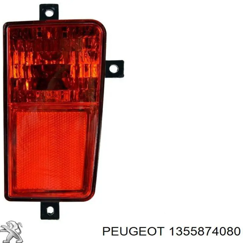 1355874080 Peugeot/Citroen lanterna de nevoeiro traseira direita